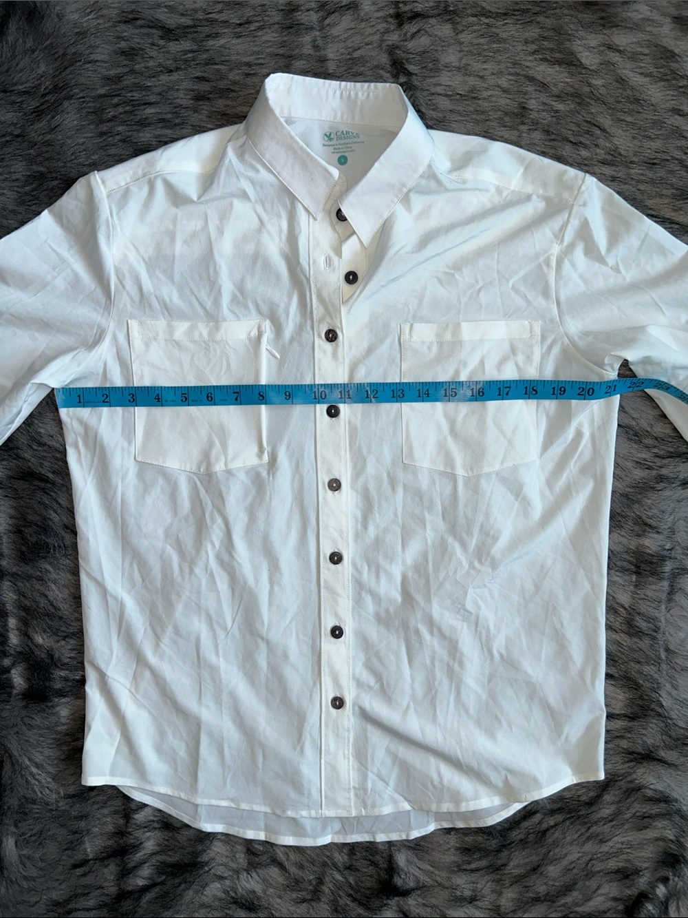 Carve Designs UPF 50+ Sun Shirt White Button Front Women's Small Oversized - Picture 4 of 9